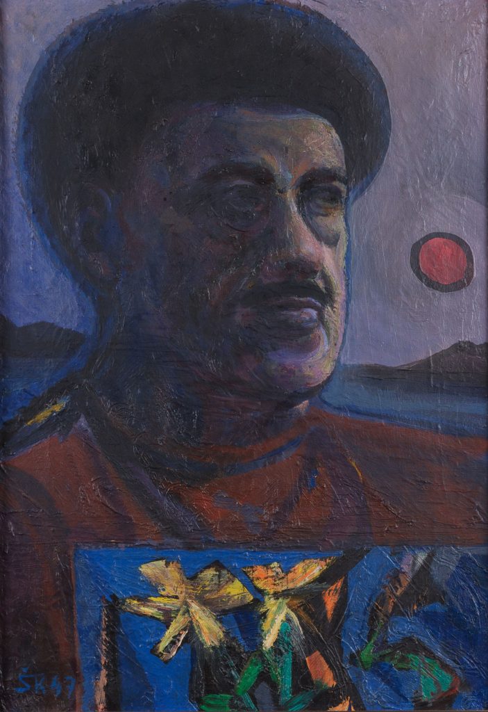 Portrét O. Domingueze, 37x54cm, Olej na desce, r.1950